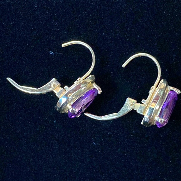 Imperial Gold Co 14K Gold Amethyst Earrings - Picture 6 of 7
